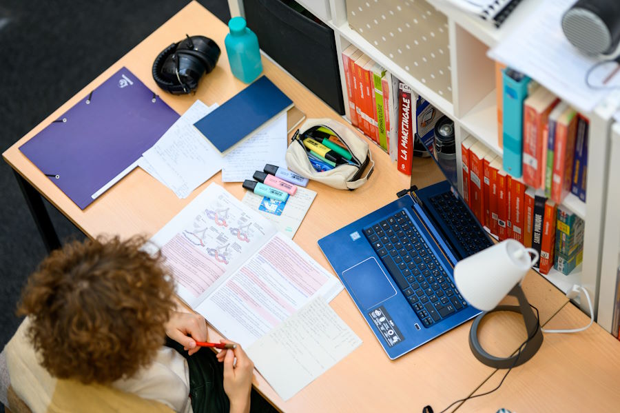 Jeune femme au travail.
